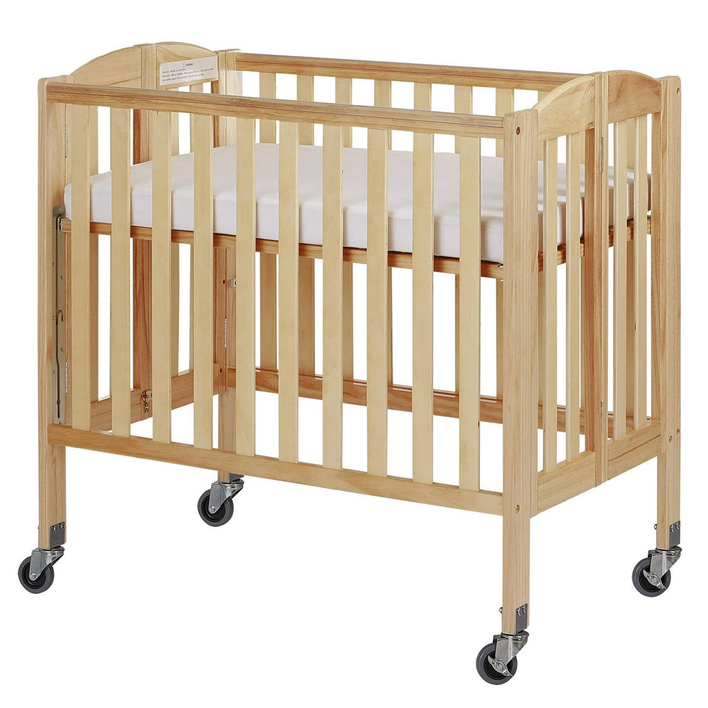 Dream On Me Birch 3-in-1 Folding Portable Mini Crib. Natural