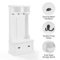 Crosley Furniture Shoreline Coastal MDF Wood Hall Tree in White