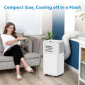 TROPOW Portable Air Conditioners 8000BTU, Air Conditioners 3-in-1 Cools up to 350 Sq. Ft, Indoor Standing AC Unit w/Dehumidifier, Window Kit, White
