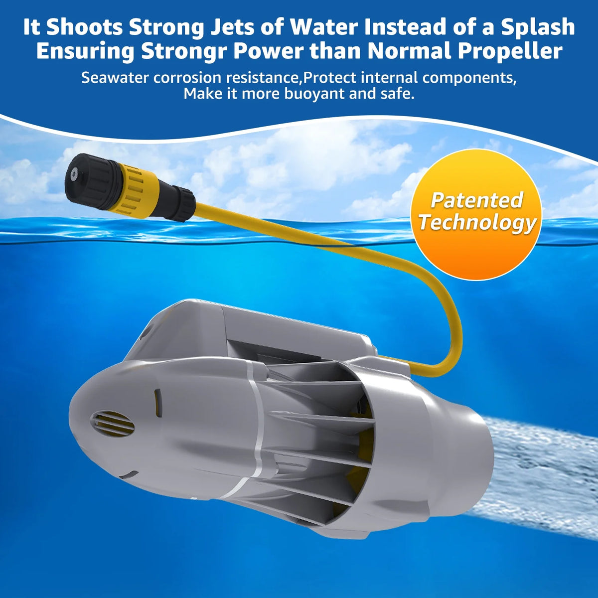 Electric Enigne Trolling Motor for SUP, Fishing Kayak, Belly Boat, 8KM/H Underwater Thruster SUP Paddle Board, (Battery not Included)