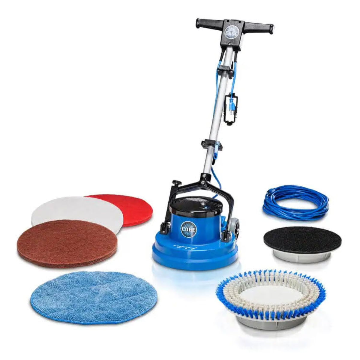 Prolux Core 15 in. Loaded Commercial Light Hand-Driven Floor Buffer Scrubber