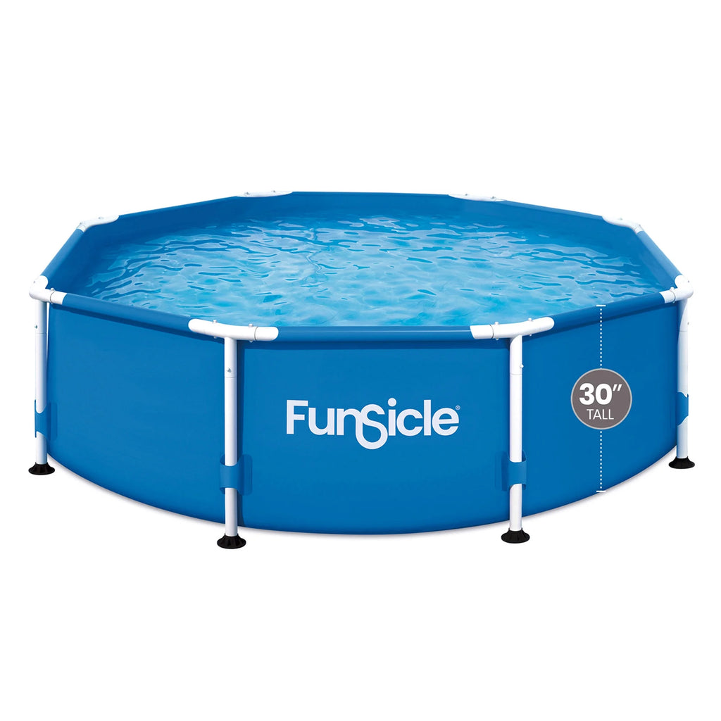 Funsicle 10' x 30" Activity Above Ground Swimming Pool Set with 2-in-1 Pump, Round Frame