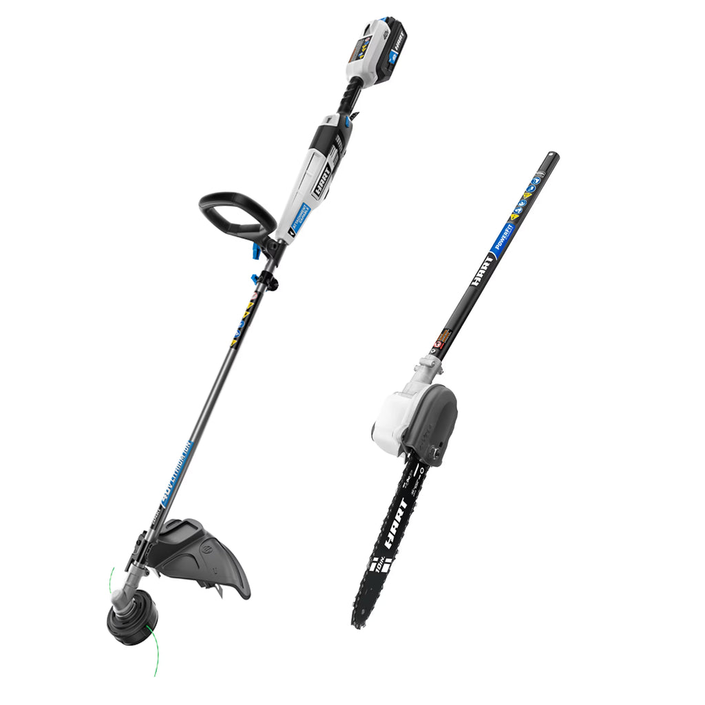 HART 40V Straight Shaft 15" String Trimmer Kit with 4.0Ah Lithium-Ion Battery, Cordless