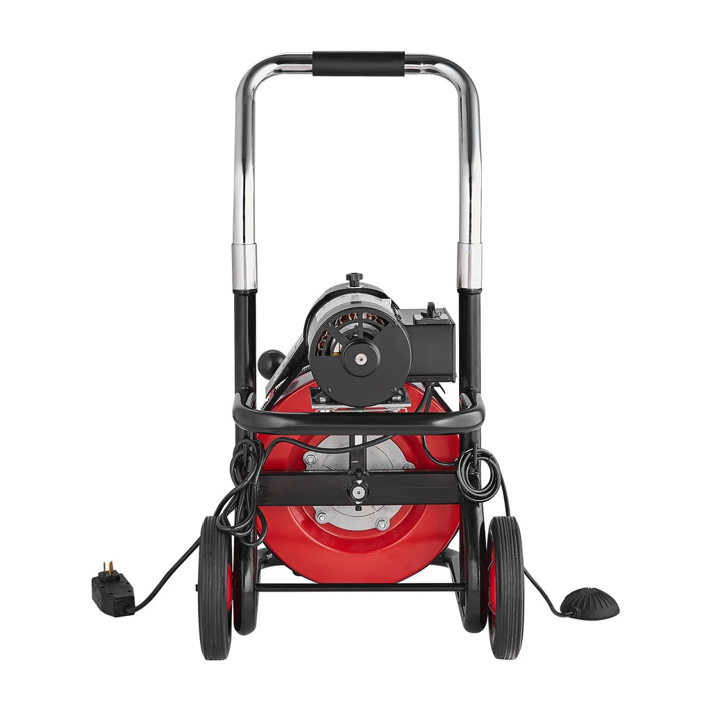 Drain Cleaner Machine Electric Drain Auger 100FT x 3/8 In Auto Feed