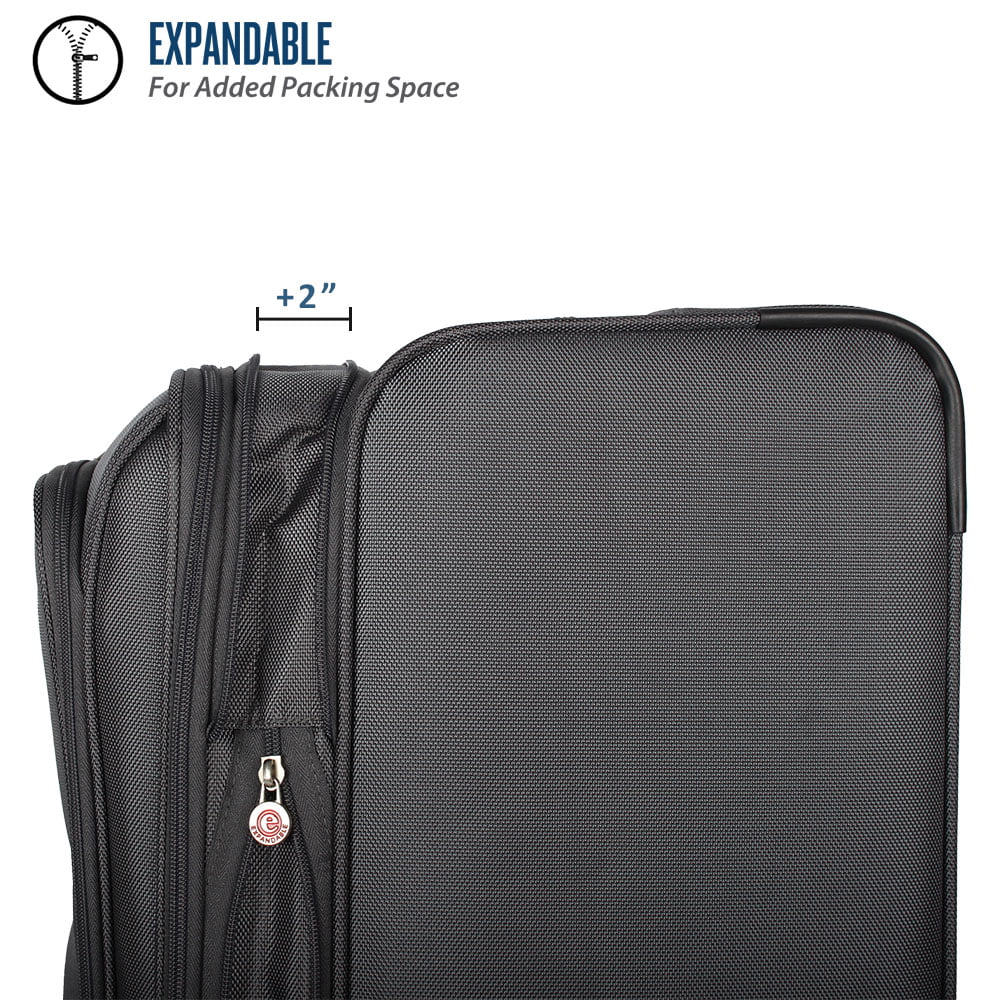 Protege, Arendale Soft Side 32�?Jumbo Expandable Checked Luggage, Charcoal