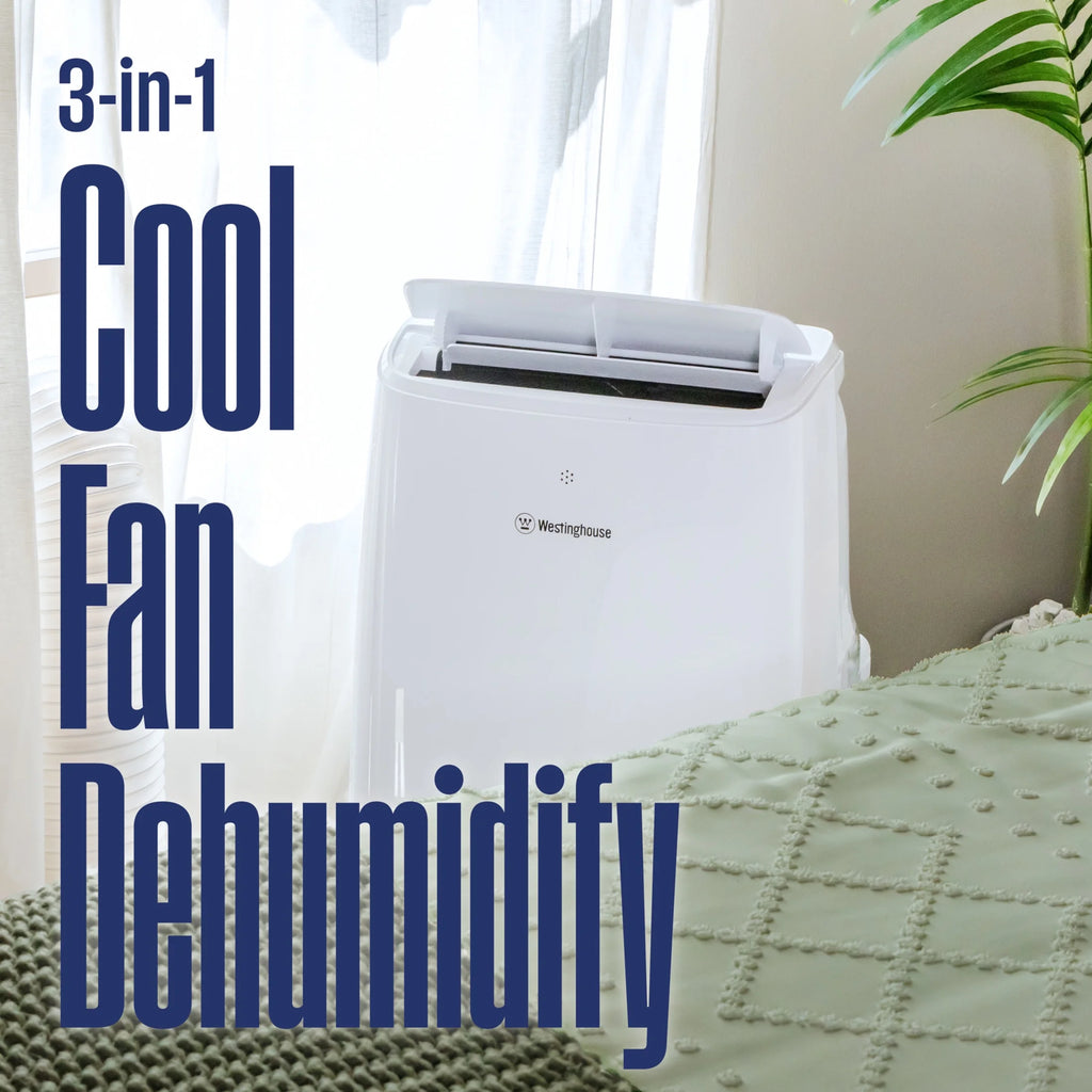 Westinghouse 10,000 BTU Portable Air Conditioner & Dehumidifier with Smart App, for Rooms Up to 450 sq ft