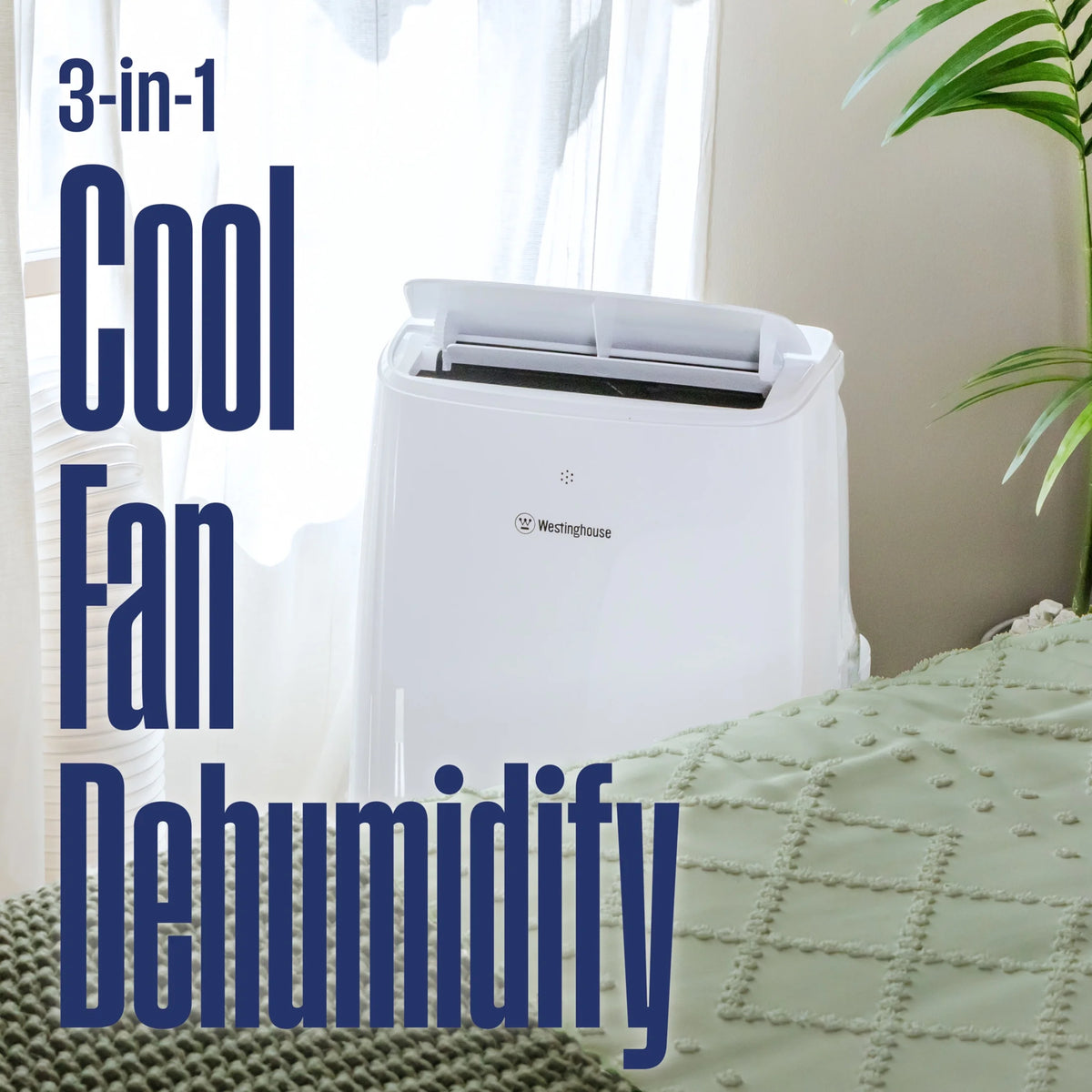 Westinghouse 10,000 BTU Portable Air Conditioner & Dehumidifier with Smart App, for Rooms Up to 450 sq ft