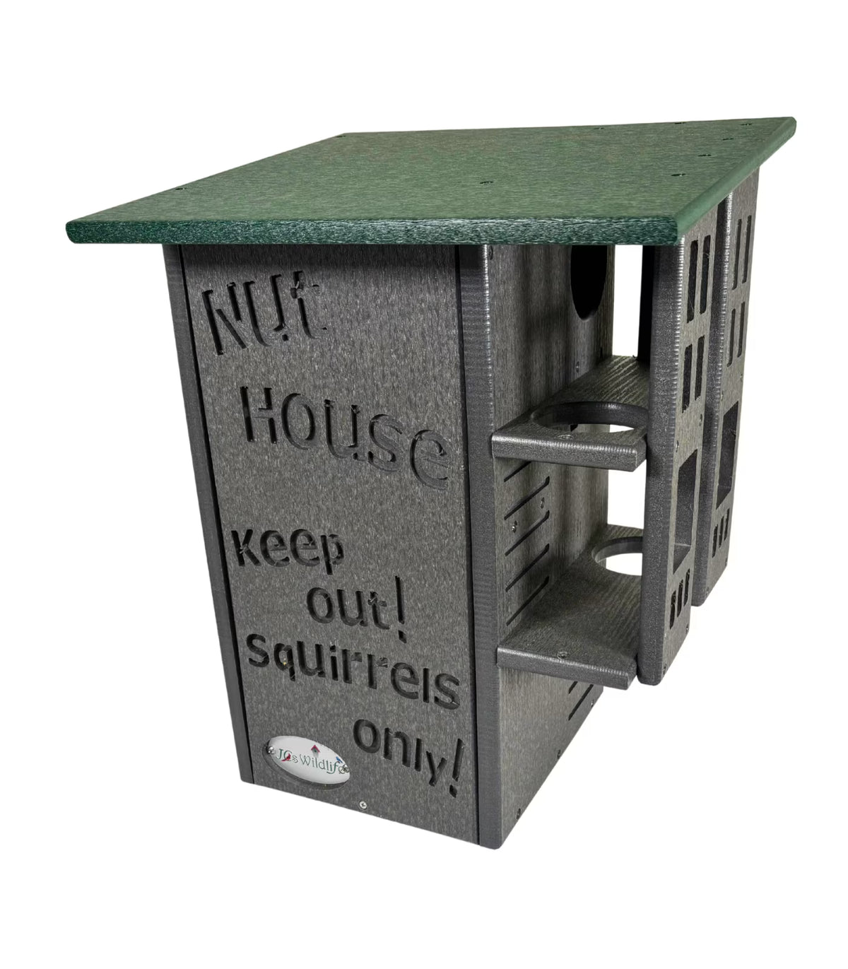 JCs Wildlife Ultimate Squirrel House Nesting Box (Blue/Gray) - A Perfect Home for Squirrels!