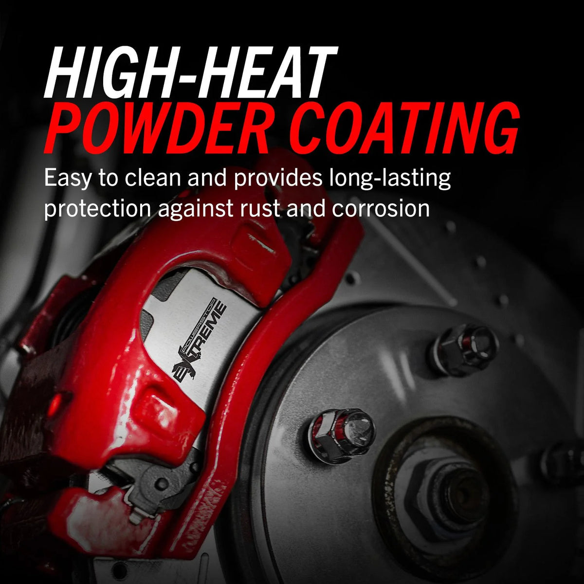 Power Stop Front Pair of Red Powder Coated Calipers S4780