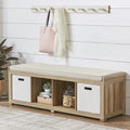 Better Homes & Gardens 4-Cube Shoe Storage 58.39" Bench, Weathered