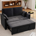 Convertible Sofa Bed,3-in-1 Sleeper Sofa with Pull Out Bed,Sleeper Futon Couch Loveseat with Adjsutable Backrest and Pillows for Living Room,Gray