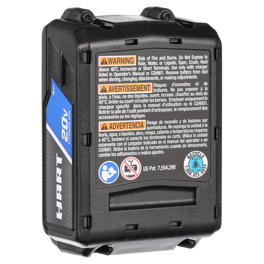 HART 20V Lithium-Ion 4.0Ah Battery (Charger Not Included)
