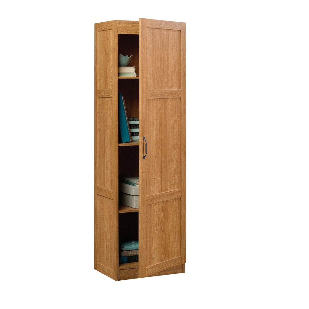 Sauder Storage Cabinet, Highland Oak Finish
