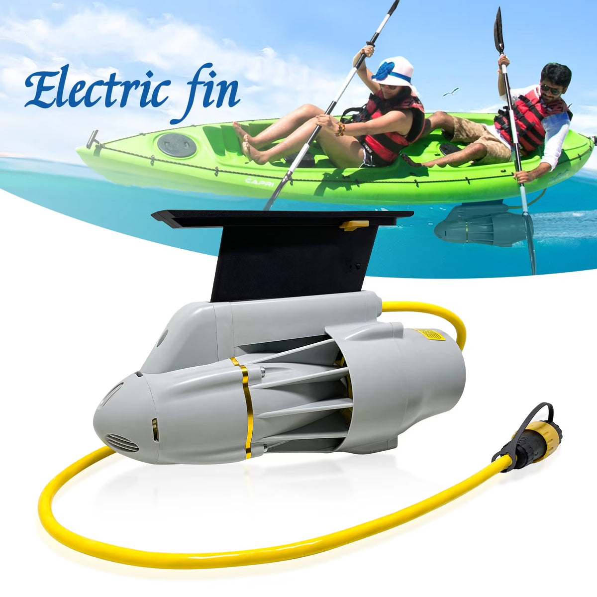 Electric Enigne Trolling Motor for SUP, Fishing Kayak, Belly Boat, 8KM/H Underwater Thruster SUP Paddle Board, (Battery not Included)