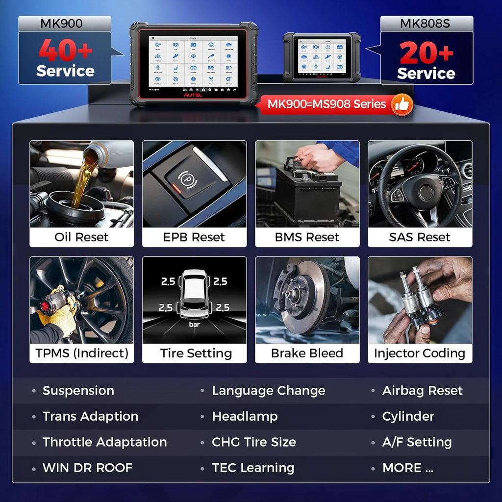 Autel Scanner MaxiCOM MK900 Automotive Diagnostic Scan Tool OBD2 All System Diagnose, 40+ Service, Active Tests, FCA Autoauth & SGW, Upgraded Ver. of MaxiCheck MX808S, MX900