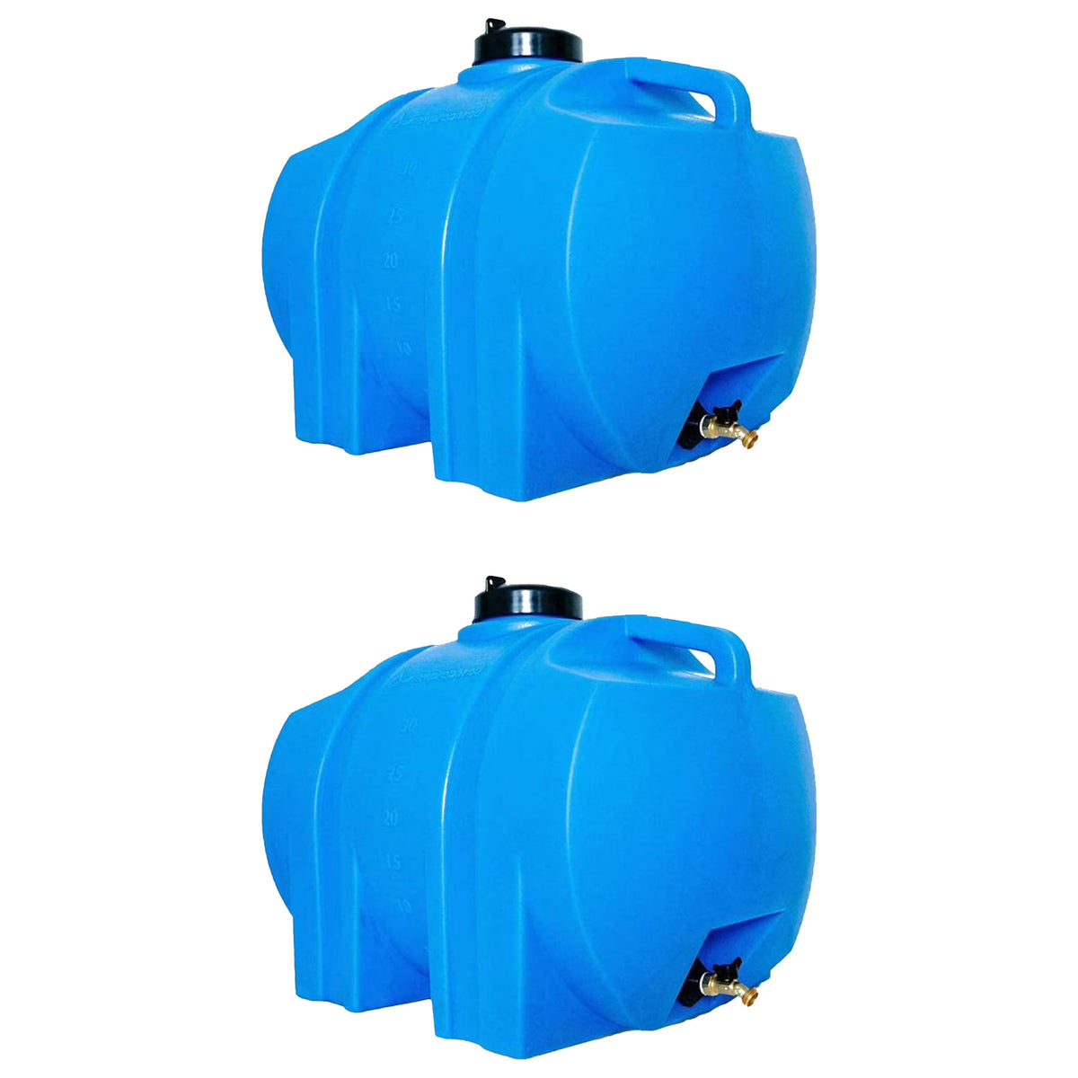 WaterPrepared 35 Gal Water Tank w/Large Cap, 3/4" Brass Spigot & Handles