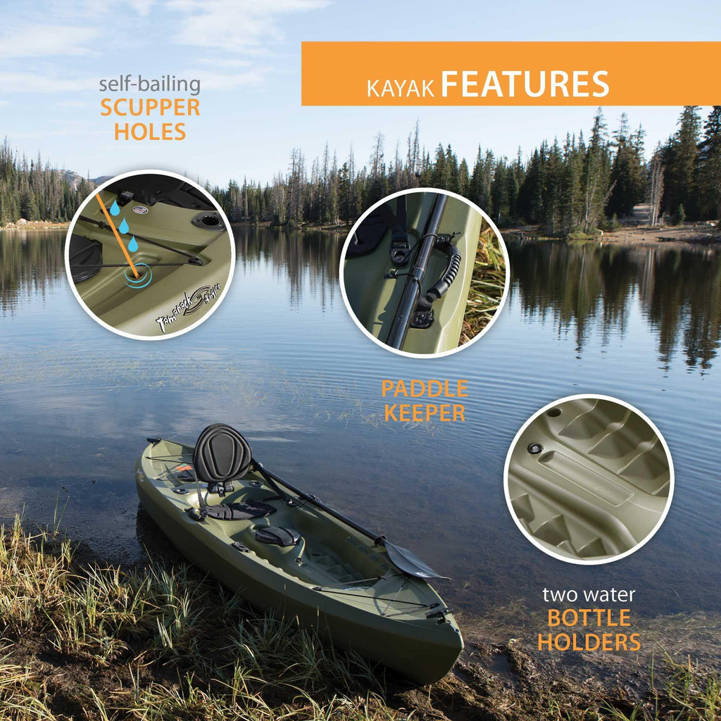 Lifetime Tamarack Angler 100 Fishing Kayak - Olive Green (90539)