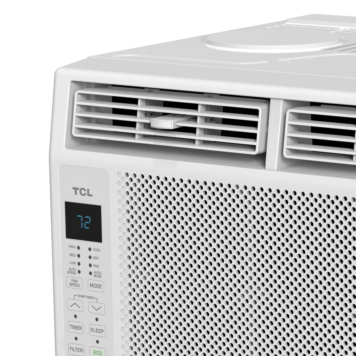 TCL 5,000 BTU Window Air Conditioner, Fan & Dehumidifier, 150 Sq. Ft., Remote Control, Easy-to-Use, Reusable Filter, Compact, Quiet, White, W5W3M