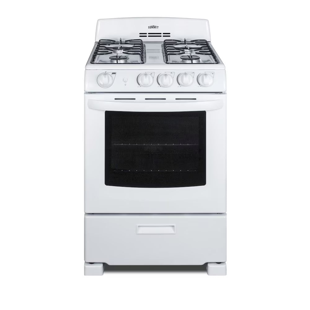 24" Wide Gas Range, White