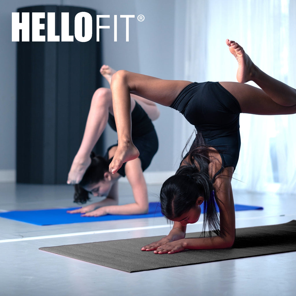 Hello Fit Bulk Yoga Mats, 10-Pack – 68" x 24", 4mm Thick, Non-Slip & Non-Toxic – Ideal for Schools, Studios & Gyms, Assorted