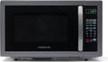Farberware Stainless Steel Countertop Microwave Oven with Child Lock, 1.1 Cu Ft Black Stainless