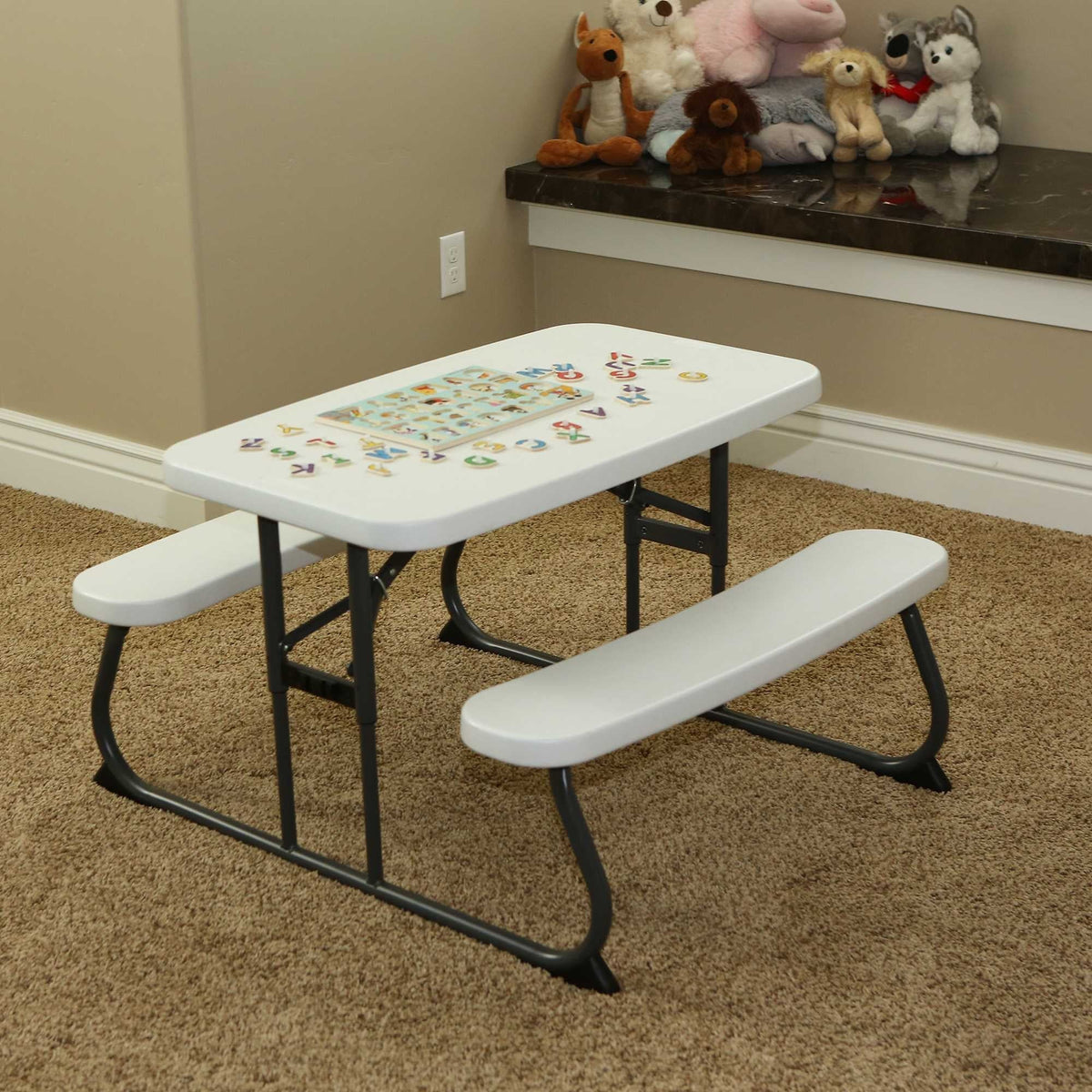 Lifetime Children's Picnic Table , White Granite (60239)