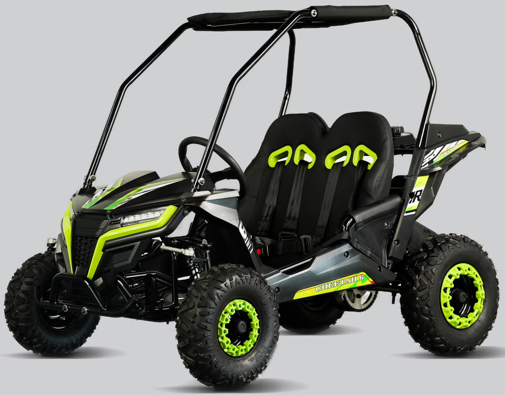 TrailMaster Cheetah 6 Youth Go-Kart - 163cc 5.5HP Engine, 4-Point Safety Belt, Remote Kill, Speed Governor, Suitable for Kids 6-12. with Pre-Assembled Version Now! (Pre-Assembled, Blue)