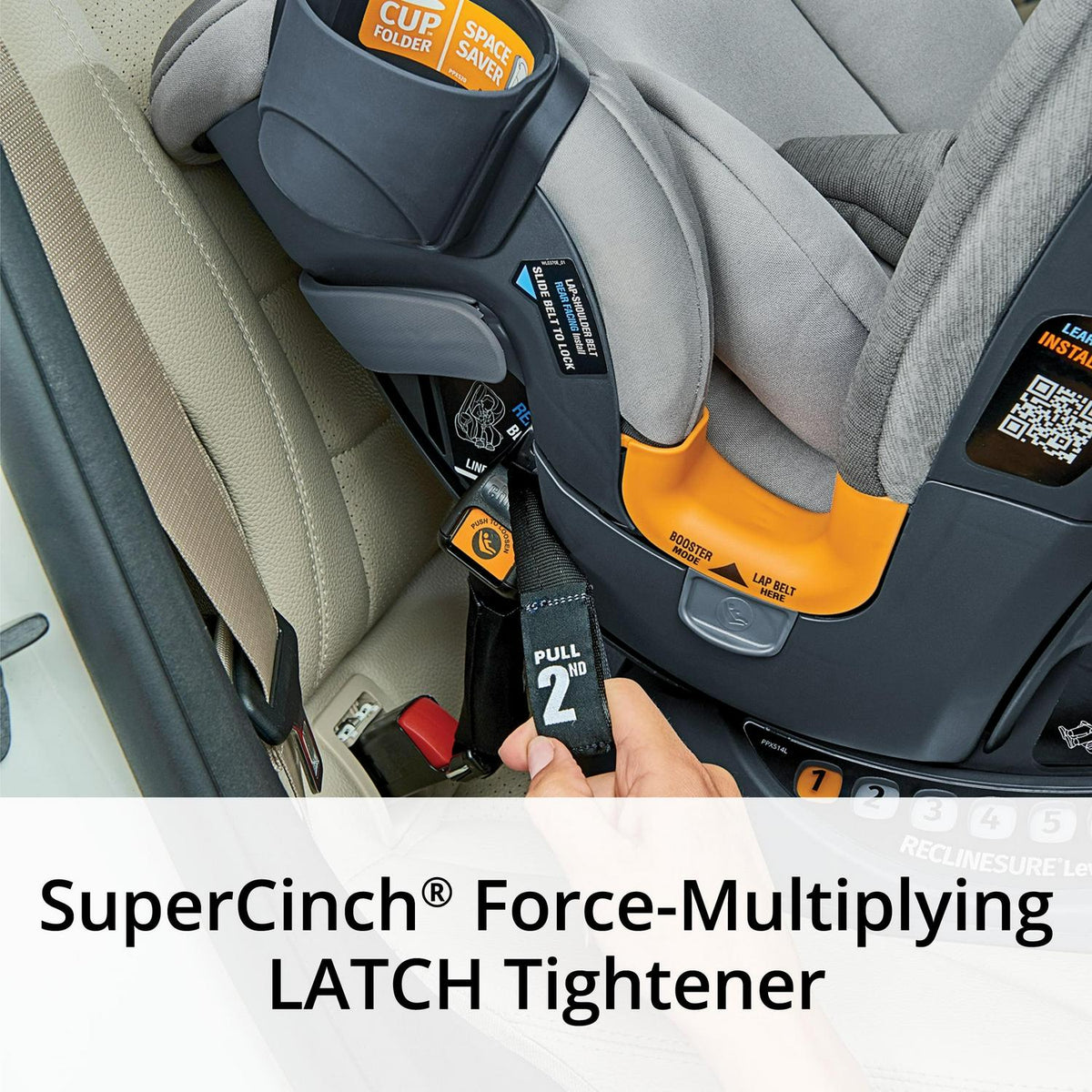 Chicco OneFit ClearTex All-in-One Car Seat - Slate (Grey). New