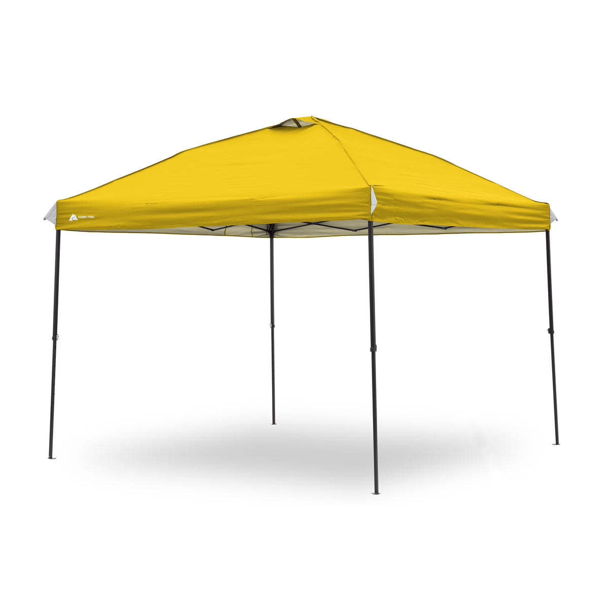 Ozark Trail 10x10 Instant Pop Up Canopy Tent with Simple Push Setup – Straight Leg Pop-Up Tent for Tailgating, Camping & Events, White