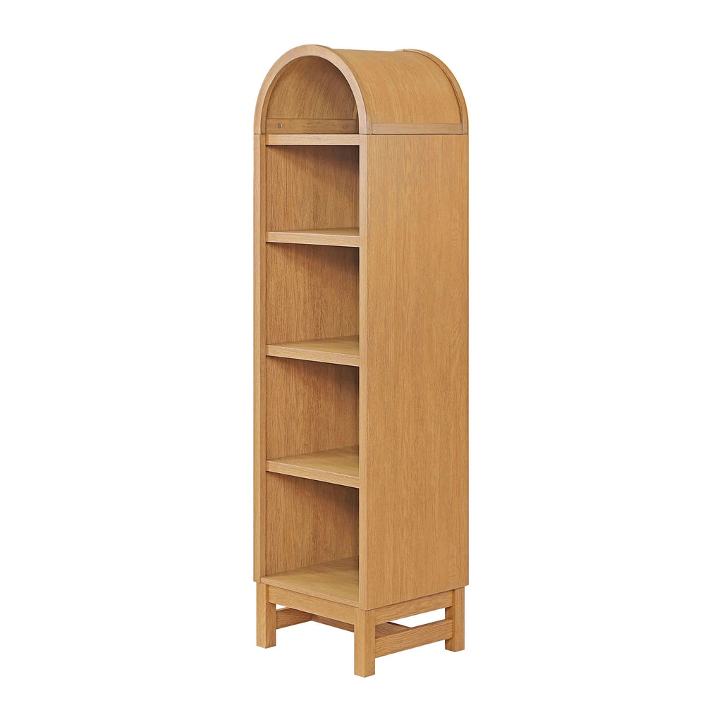Better Homes & Gardens Juliet Narrow Arch Bookcase, Rich Black and Light Honey