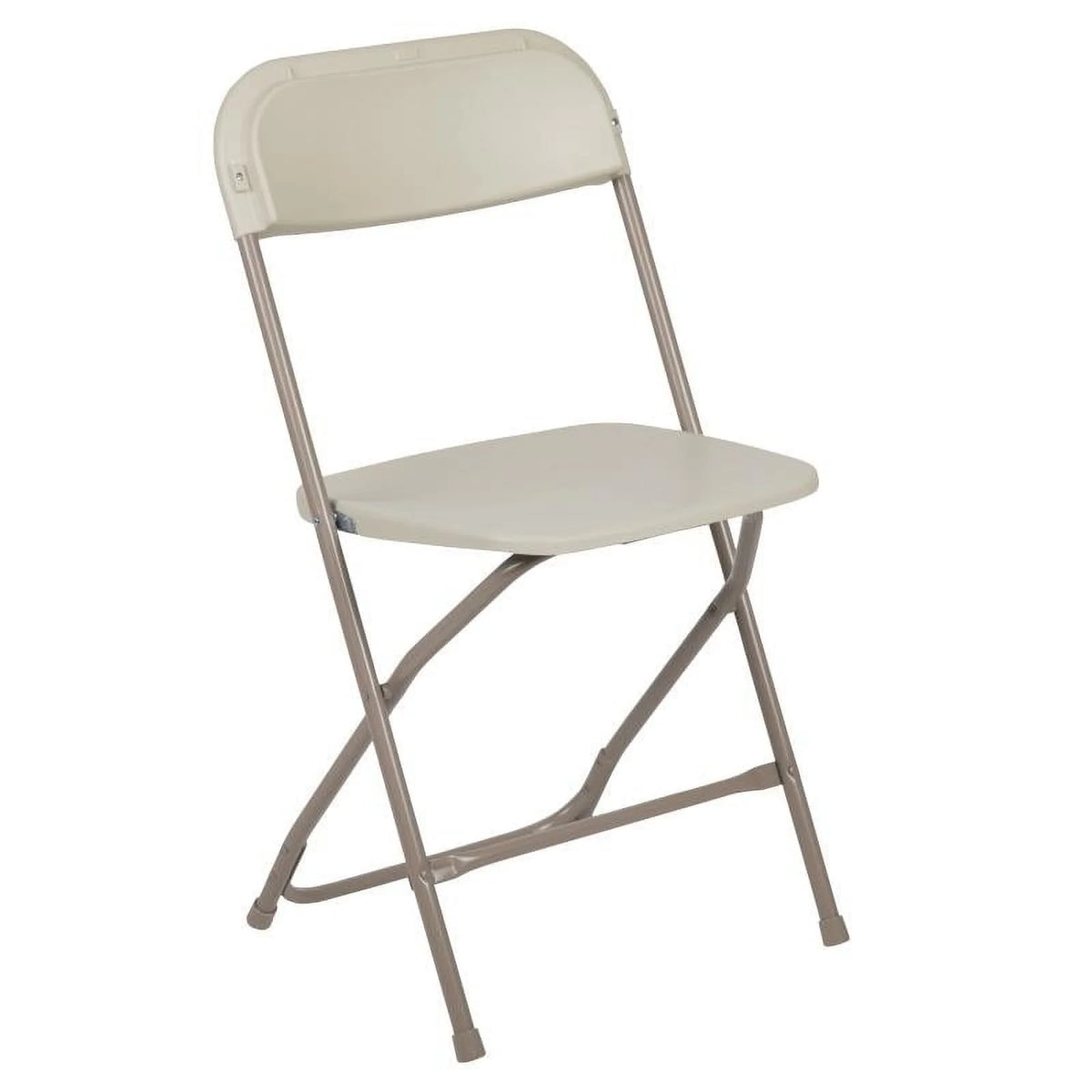 (50 PACK) 650 Lbs Weight Capacity Commercial Quality Beige Stackable Plastic Folding Chair - Heavy Duty Plastic Folding Chairs