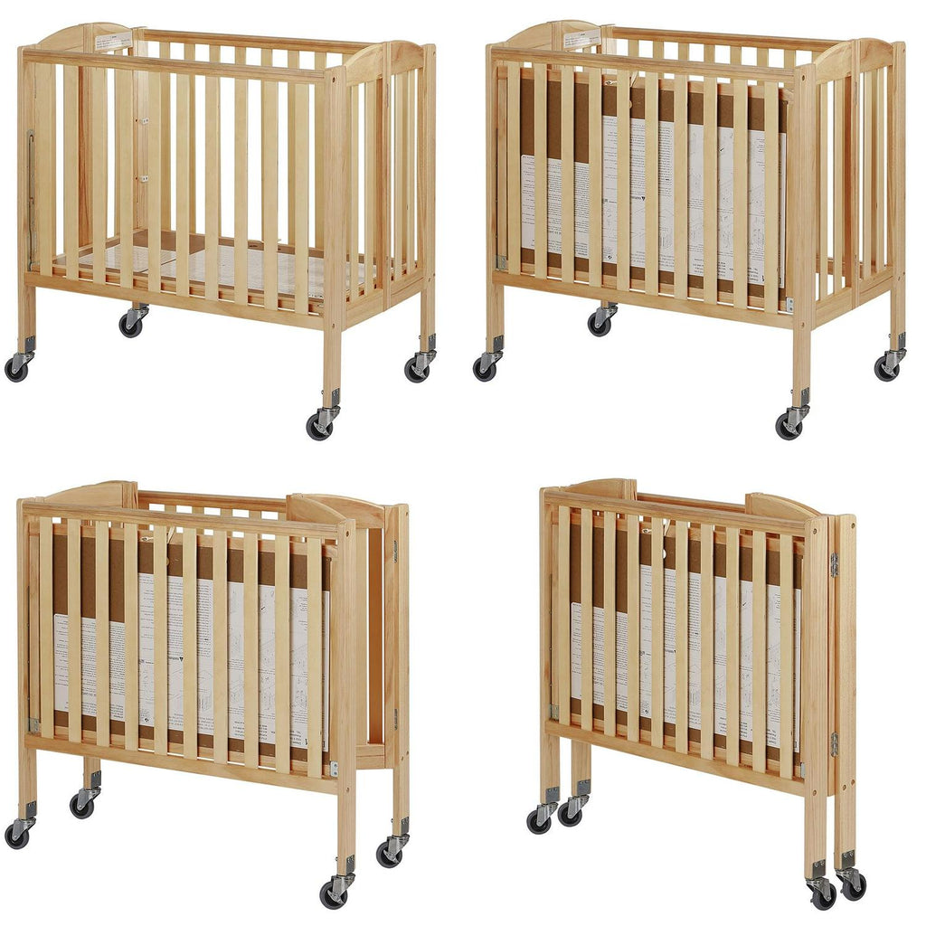 Dream On Me Birch 3-in-1 Folding Portable Mini Crib. Natural