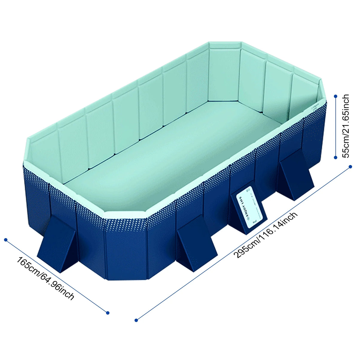 mwptoo Foldable Swimming Pool, Installation-free Portable Kids Swimming Pool,  Collapsible Inflatable-Free Large Pool, for Adult Puppy Garden Patio
