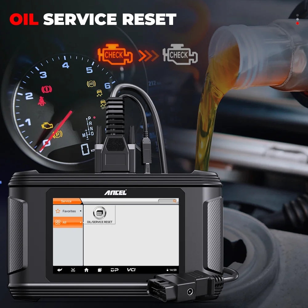 ANCEL DM500 Car OBD2 Scanner Mileage Adjustment Odometer Correction Oil Tool