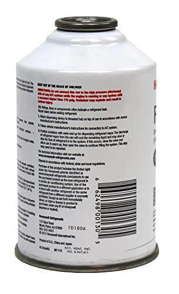 Honeywell R1234YF HFO-1234yf Low Global Warming Potential 8 oz Automotive Refrigerant (4 Pack)