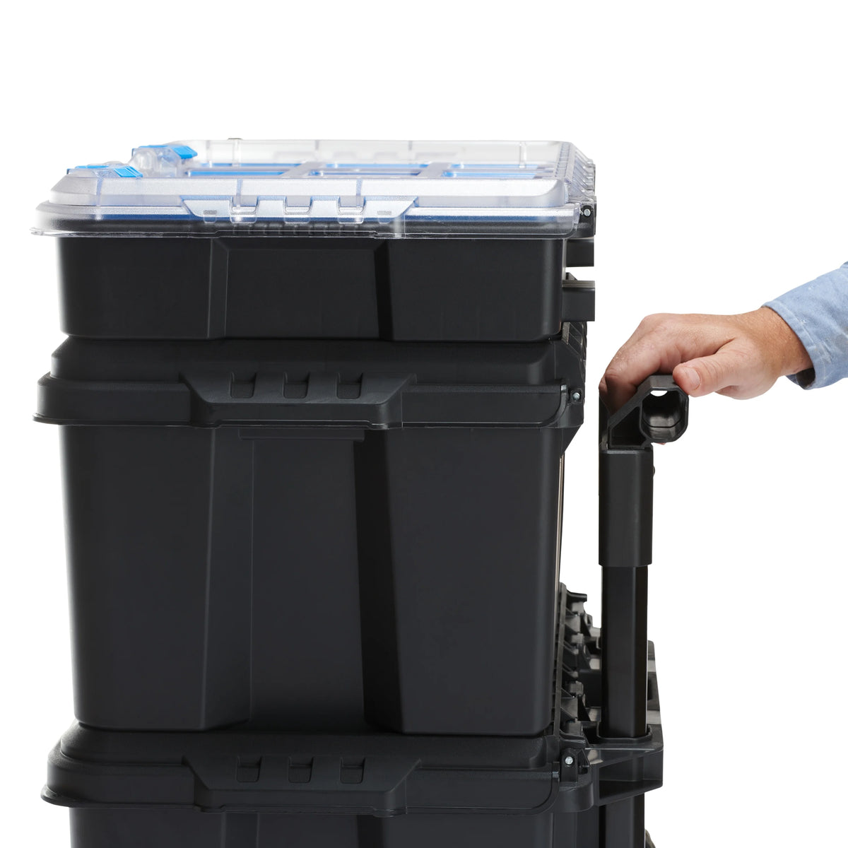 HART Stack System, Mobile Tool Storage and Organization, Black & Blue