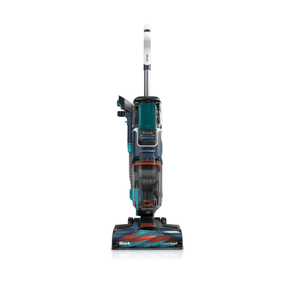 Shark CarpetXpert with StainStriker, Upright Carpet, Area Rug & Upholstery Cleaner for Pets, Built-in Spot & Stain Eliminator, Deep Cleaning & Tough Stain Removal, Carpet Shampooer, Navy, New,EX200
