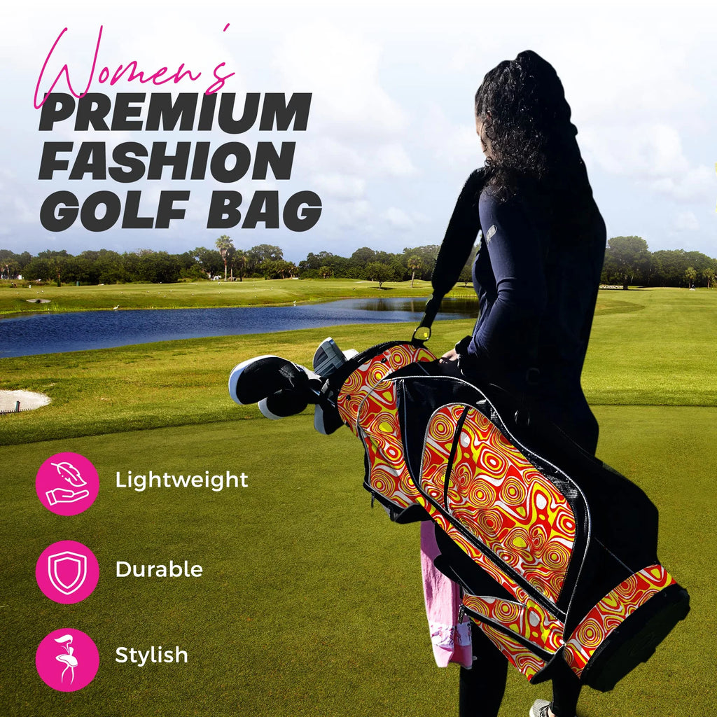 Womens Golf - Taboo Fashions 14 Way Lightweight Ladies Cart Bag (Posh Pink)