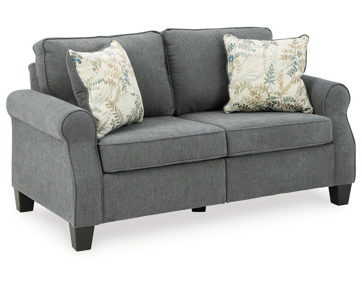 Signature Design by Ashley Contemporary Alessio Loveseat Chenille Charcoal