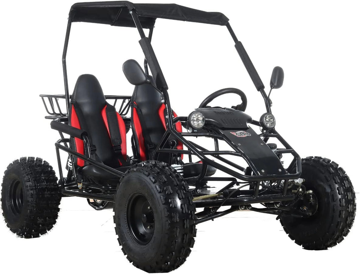 X-Pro New Rover 125cc Gas Powered Go Kart 3 Semi-Automatic Transmission w/Reverse Big 18"/19" Wheels