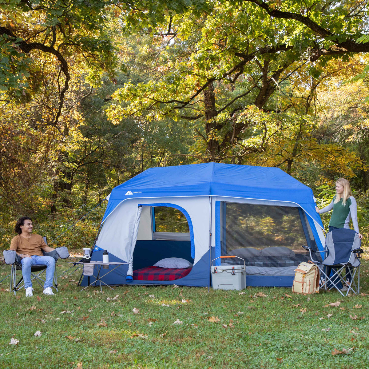 10-Person 14' x 10' Lighted Instant Cabin Tent, 40 lbs