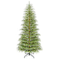 9' Pre-Lit Green Cypress Artificial Christmas Tree with 600 Warm White Twinkle LED Lights, by My Texas House