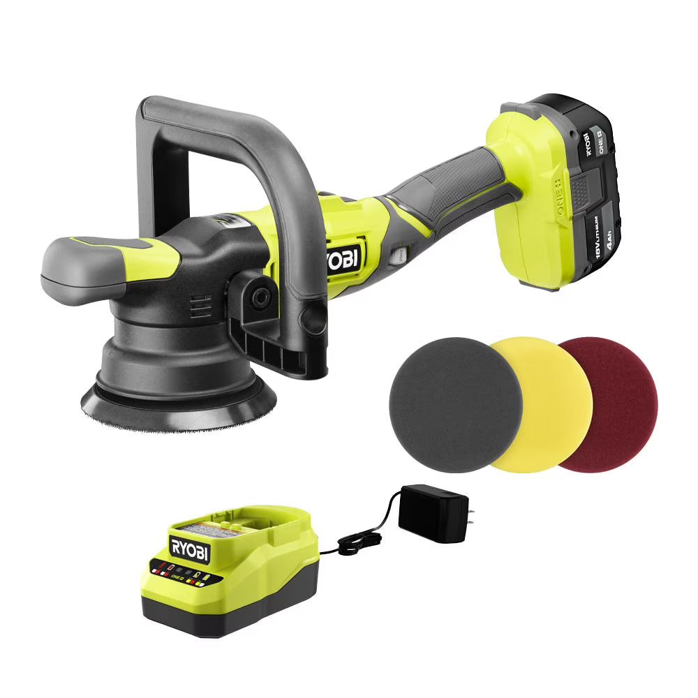 RYOBI 18V ONE+ 5" Variable Speed Dual Action Polisher Kit - PBF100K