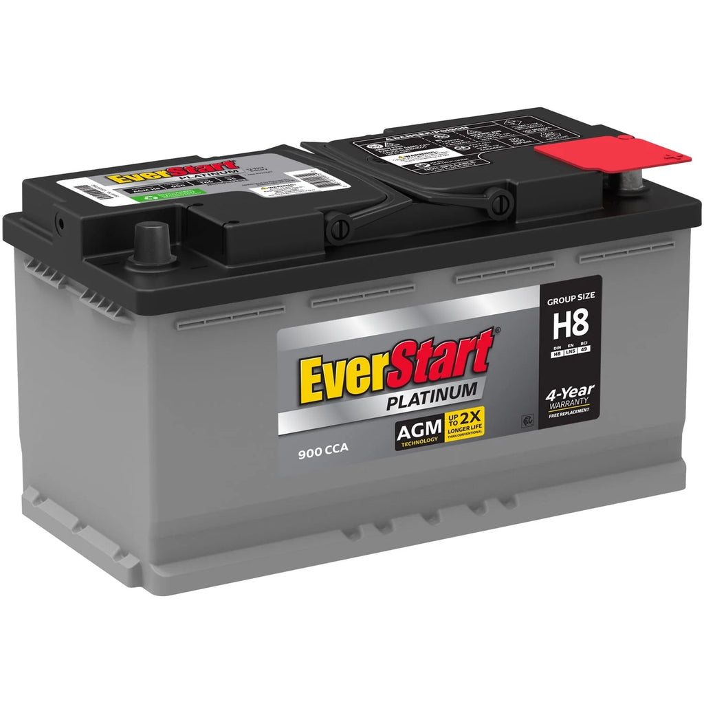EverStart Platinum BOXED AGM Battery, Group Size H8 12 Volt, 900 CCA