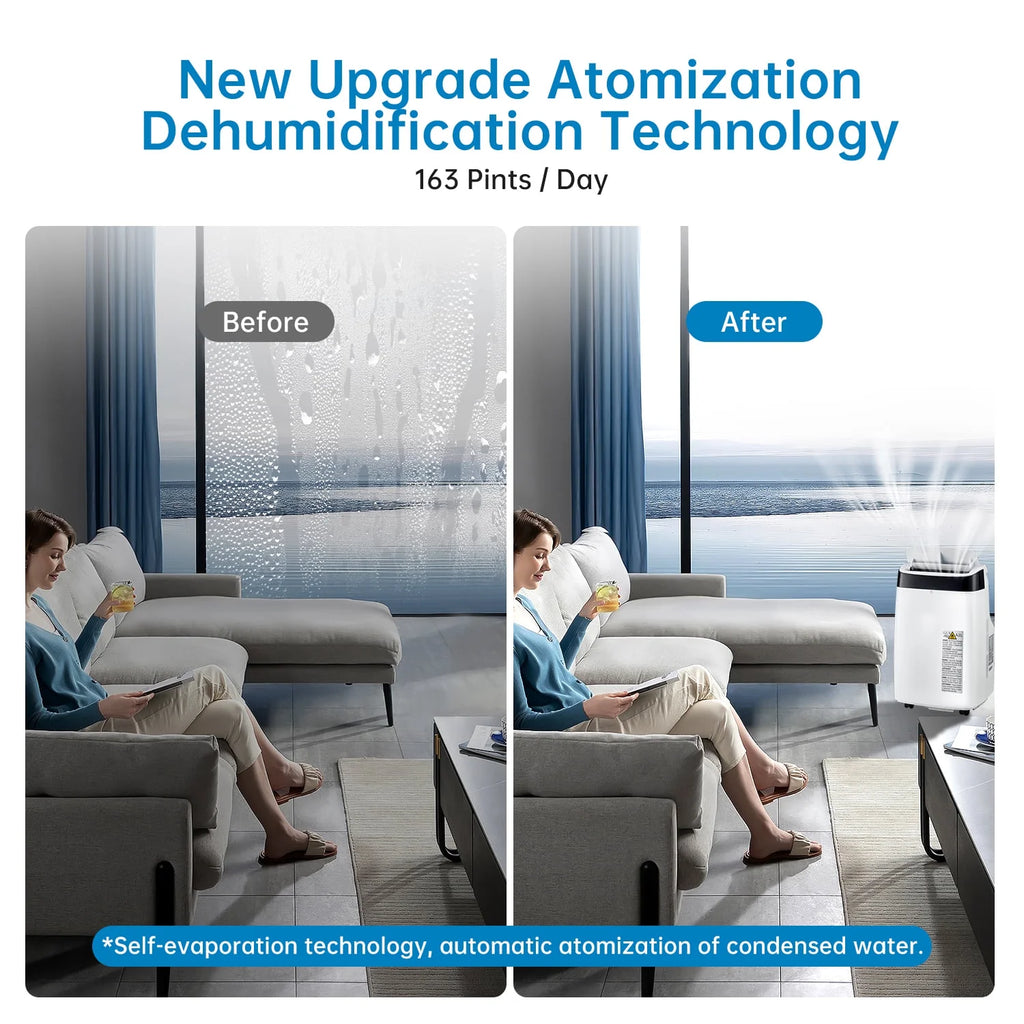 EastVita 10000 BTU Air Conditioner Portable for Room, 3-in-1 AC Unit, Dehumidifier and Fan, Air Conditioners with Remote Control & Window Kit, Sleep Mode, LED Display, Cooling Room up to 450 Sq.ft