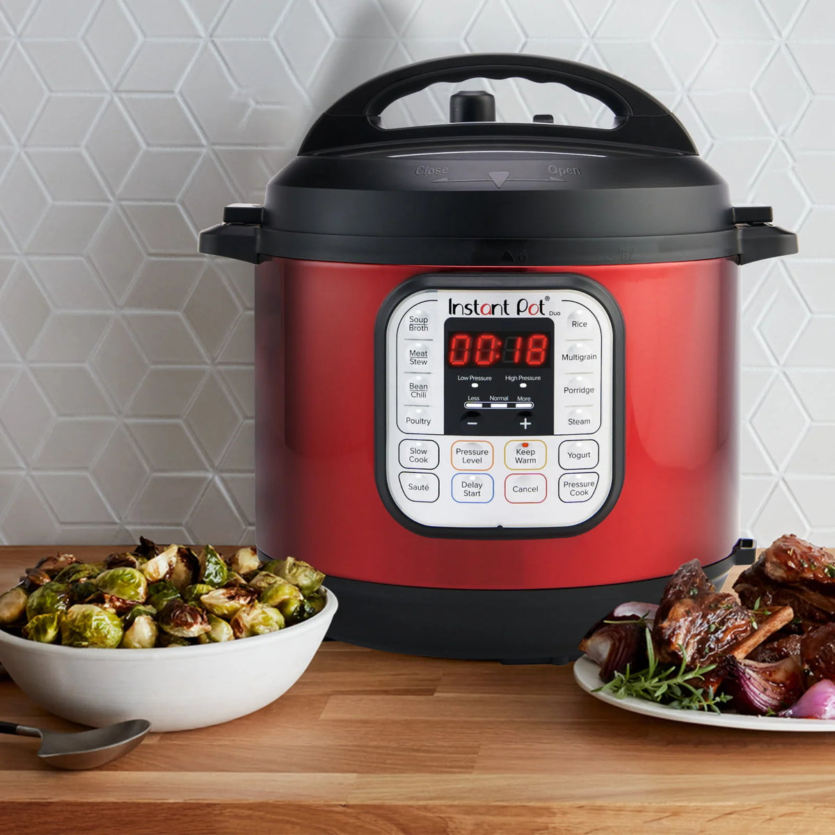 Instant Pot Duo�?6 Quart Multi-Cooker, Red Stainless Steel