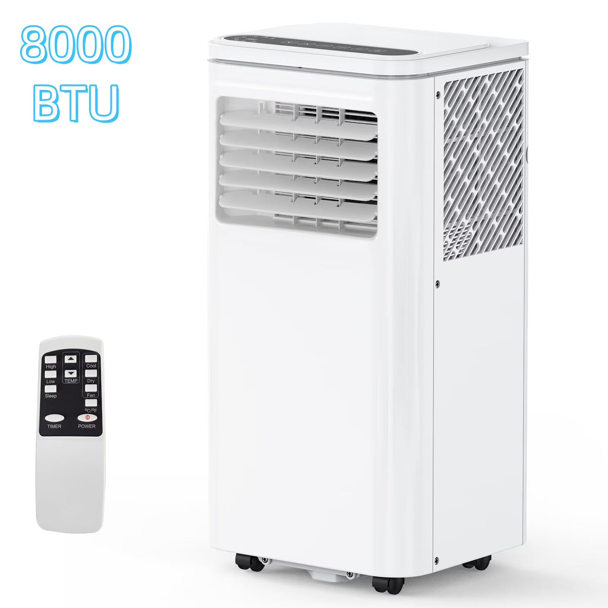 14000 BTU Portable Air Conditioner with Heat, 3-in-1 AC Unit for Rooms up to 750 Sq.Ft, Quiet Operation, Dehumidifier & Fan, Window Kit Included