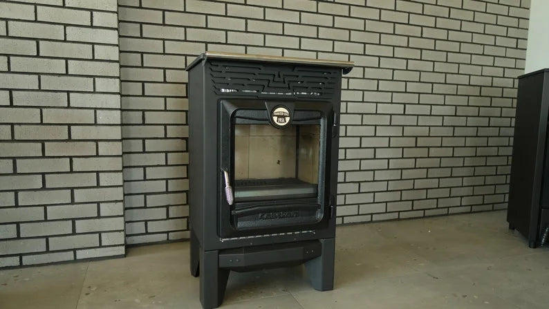 Indoor Multifunctional Wood Burning Stove with Box, Overtop Cooking Stove, Wood Burning Stove, Fire Pit, Tiny House, Fire Place, Farm House