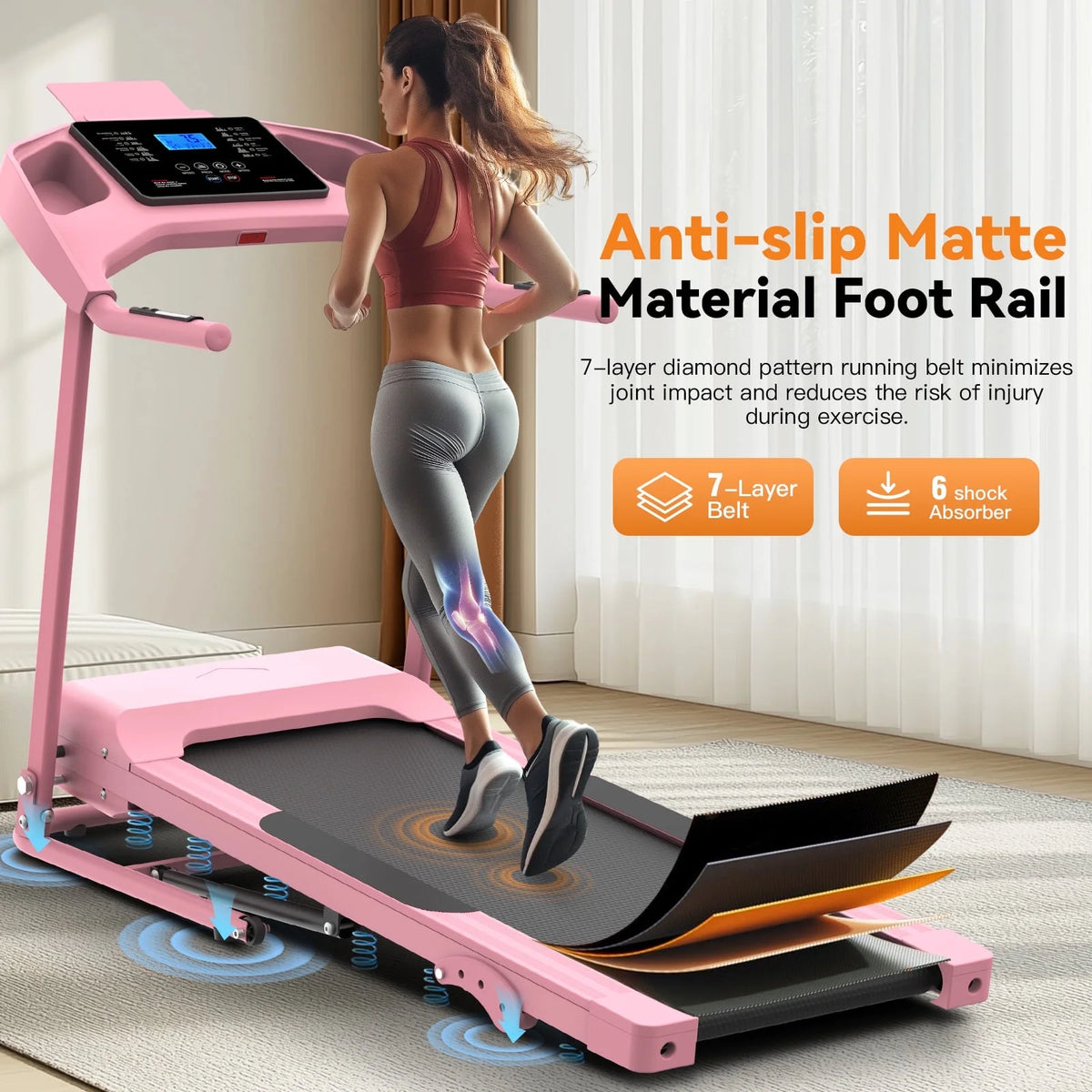 Treadmill with 8% Incline, 3.0 HP Foldable Compact Treadmill with Sit-up Function, 300 lbs Walking Running Treadmill with LCD Display for Exercise, 12 Programs